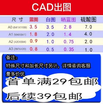 工程打印 A1 A2 A3 A4 蓝图 白图 第3张