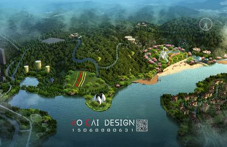 承接农村旅游景区项目概念策划鸟瞰效果图设计制作 第3张